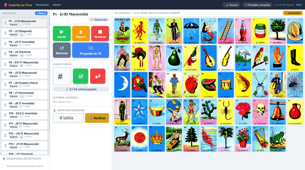 Plataforma para Eventos de Lotería Mexicana