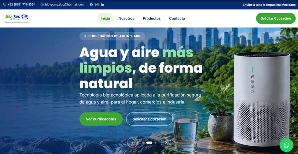 Sitio Web Comercial con Catálogo de Productos